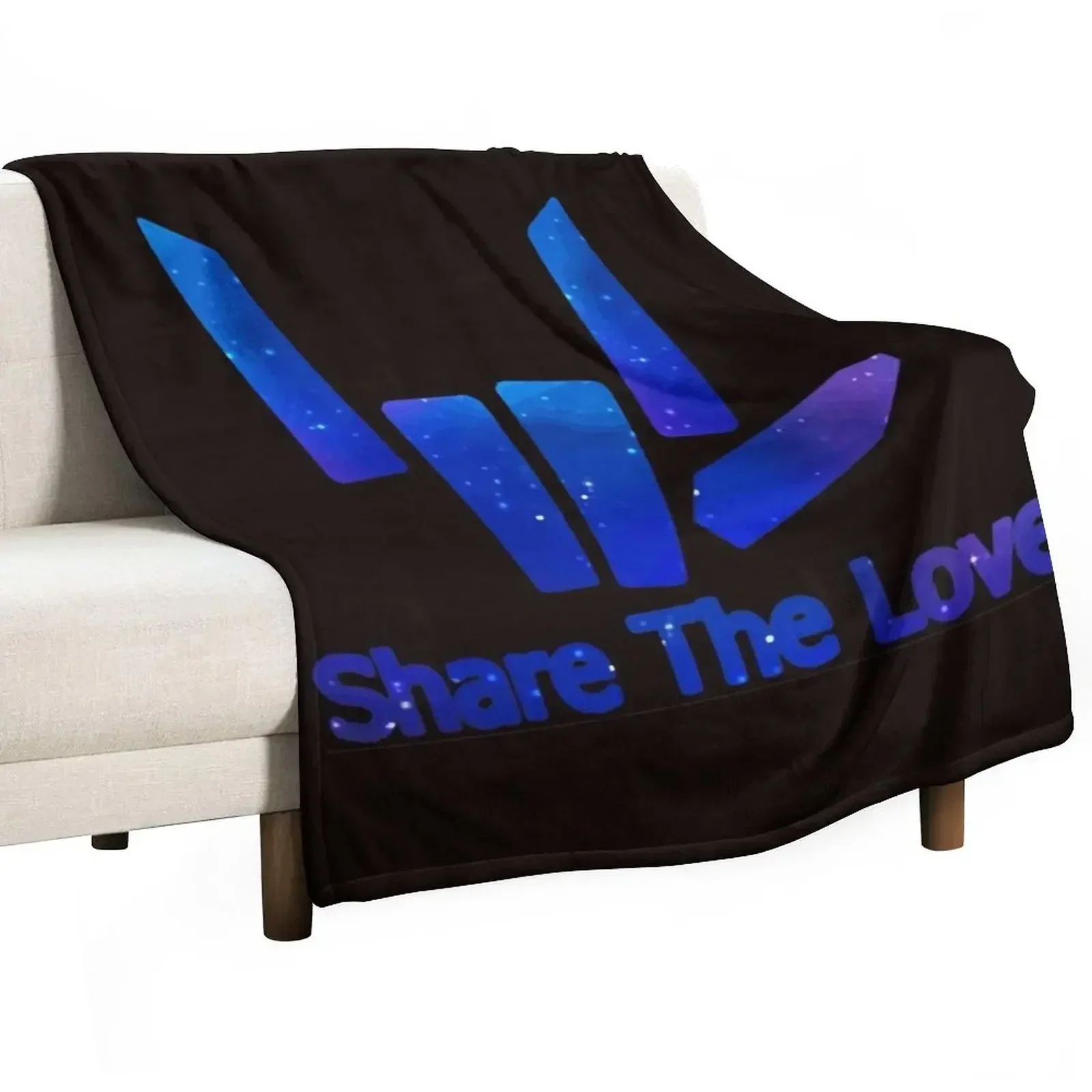 Christmas Throw Blanket - Kids Share The Love Galaxy Logo