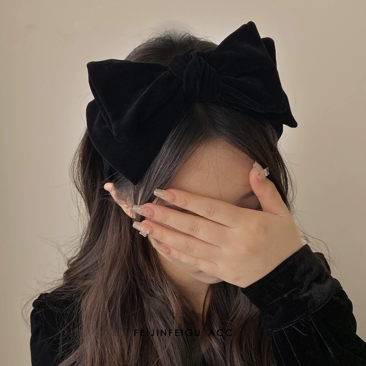 Ribbon Bow Gift - AWAYTR 1pc Large Velvet Bow Hairband