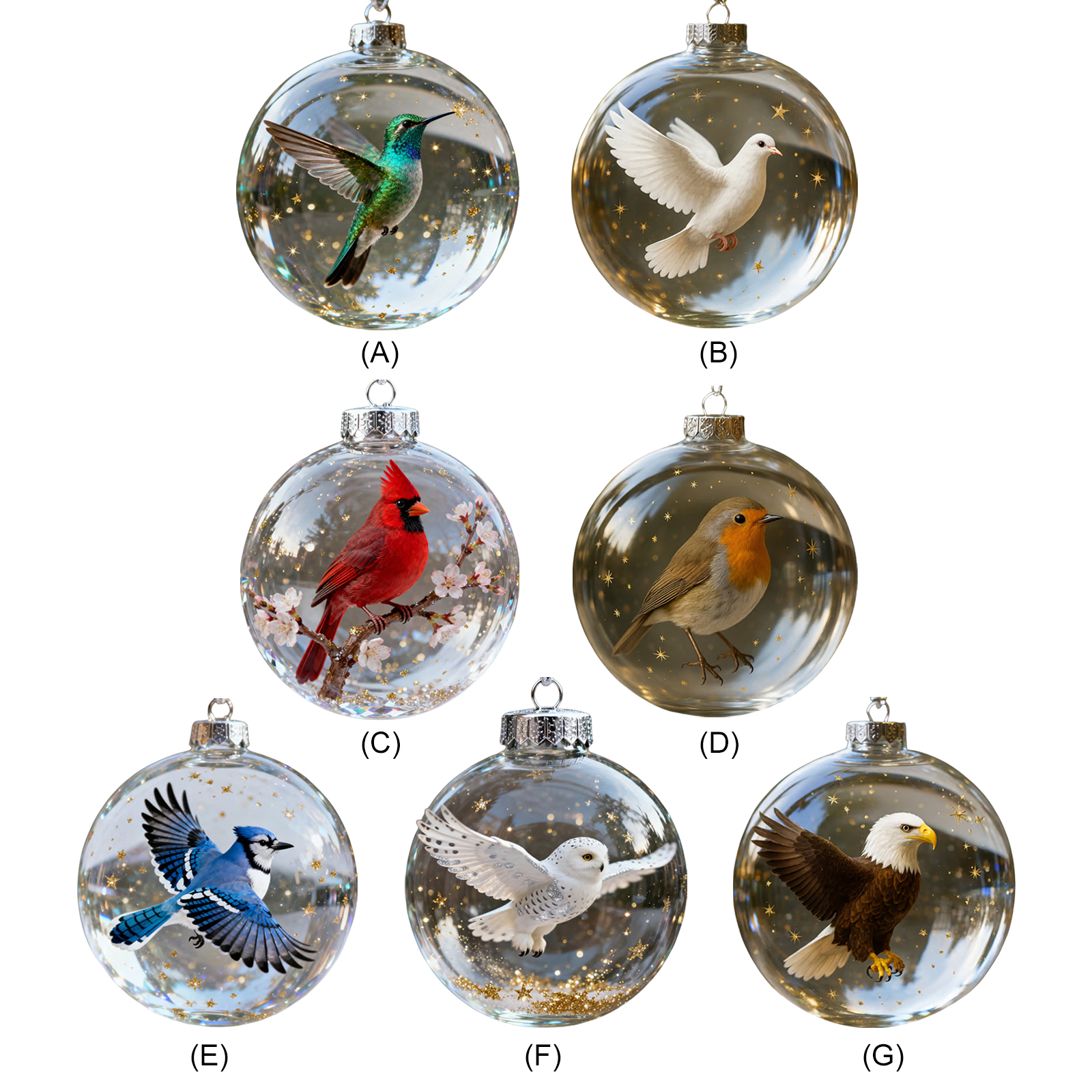 Nature's Birds Crystal Glass O - Ornament Ball Set recensie en prijs