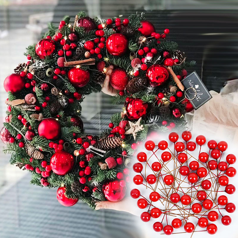 100/200pcs Pearl Stamens Mini  - Christmas Wreath Fake recensie en prijs