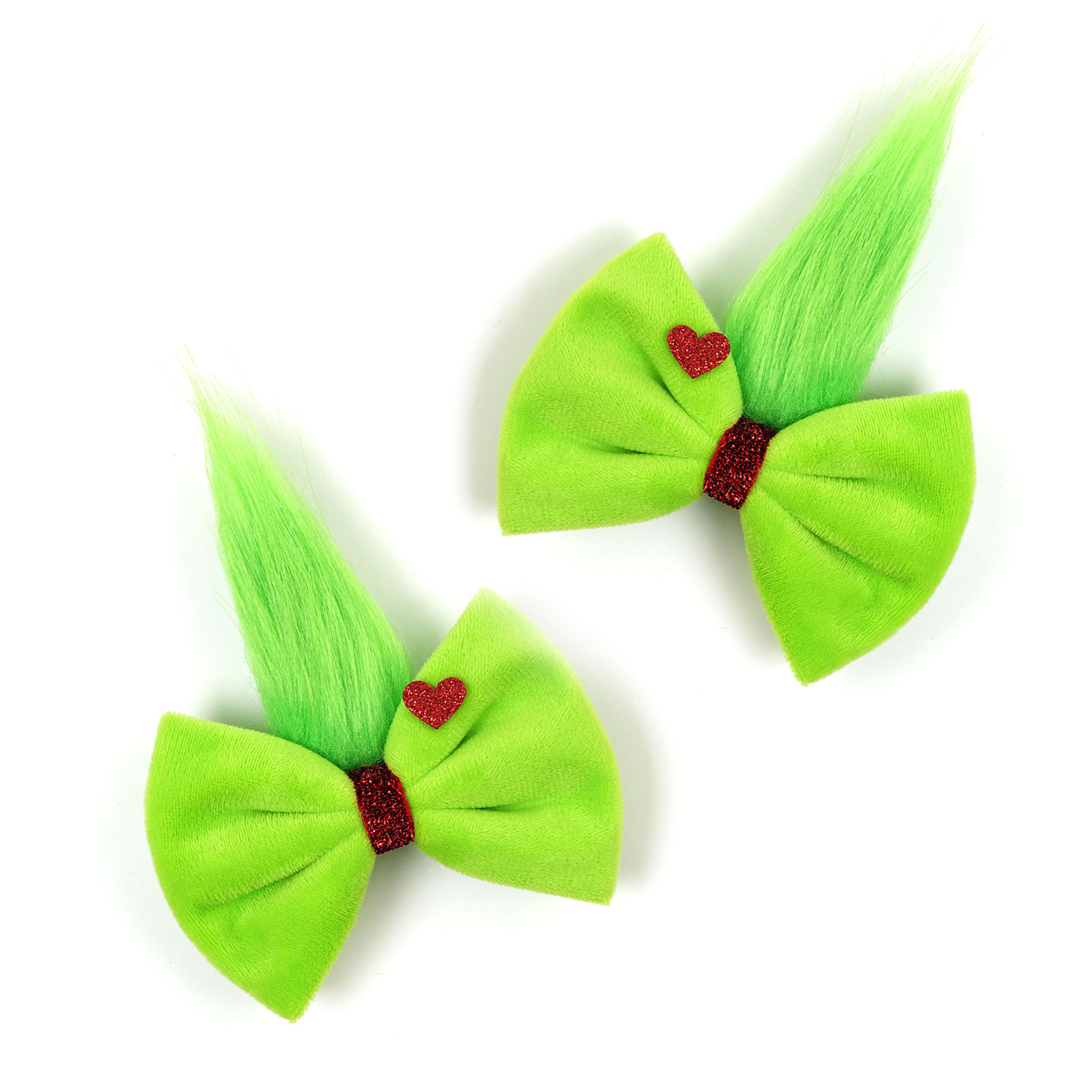 Girls Green Fur Ball  Grinch B - Ribbon Bow Gift recensie en prijs