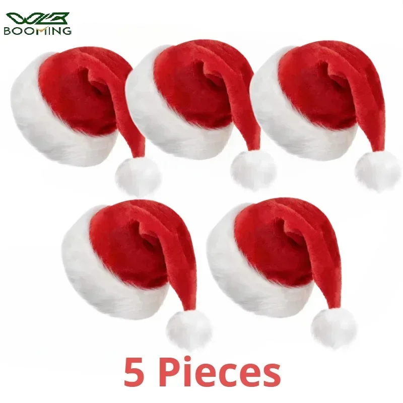 5/1PCS Christmas Hat Plush Adu - Santa Hat Plush recensie en prijs
