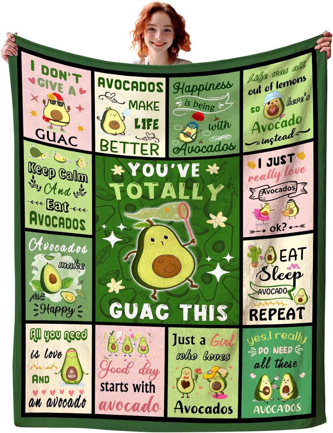 Avocado Blanket Cartoon Avocad - Christmas Throw Blanket recensie en prijs