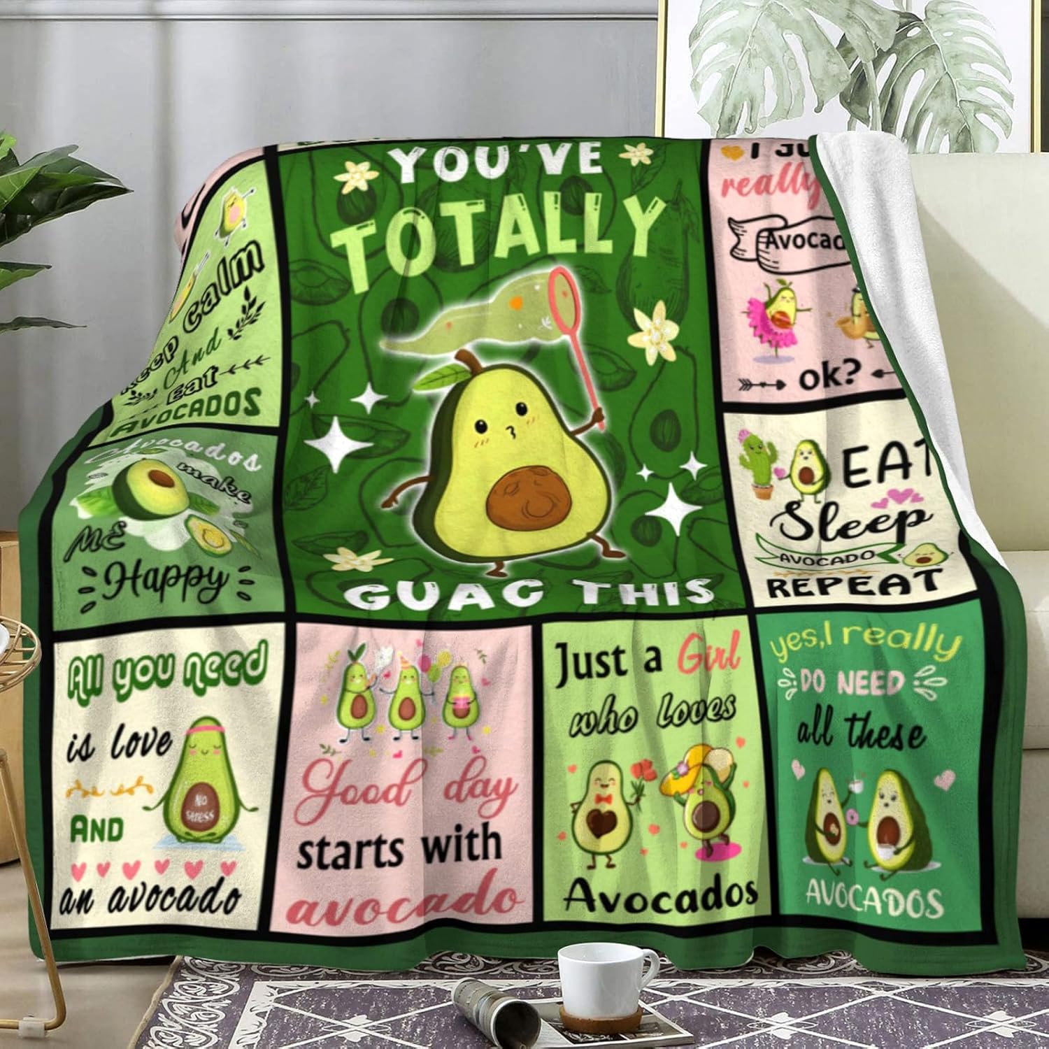 Avocado Blanket Cartoon Avocad - Christmas Throw Blanket recensie en prijs
