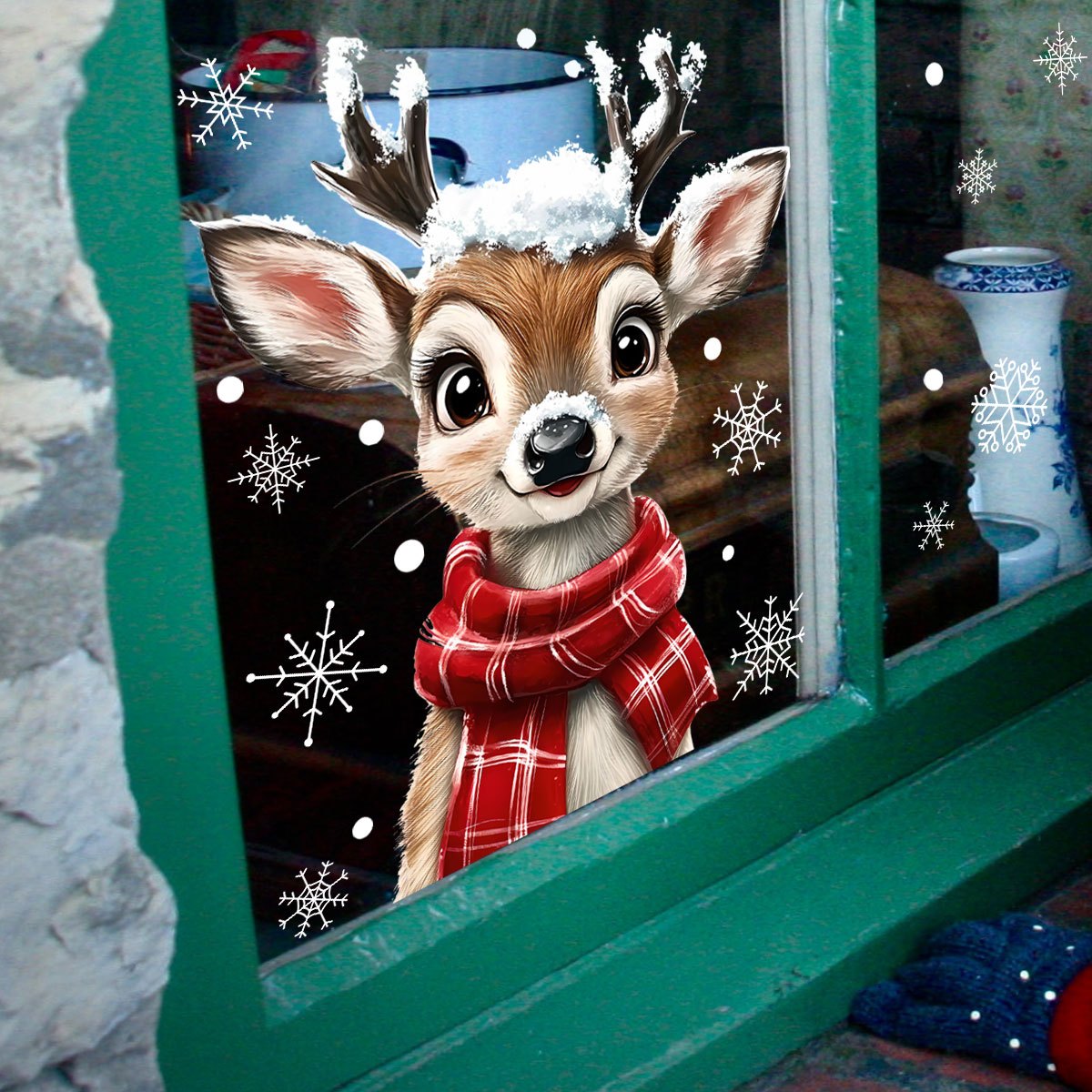 1pc Christmas Scarf Snowflake  - Snowflake Window Decal recensie en prijs