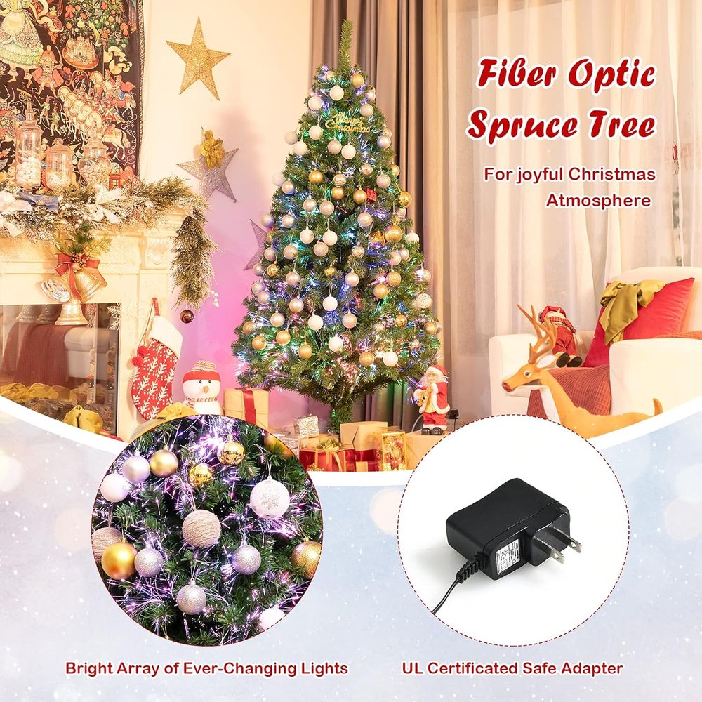6ft Pre-lit Premium Spruce Art - Christmas Tree Artificial recensie en prijs
