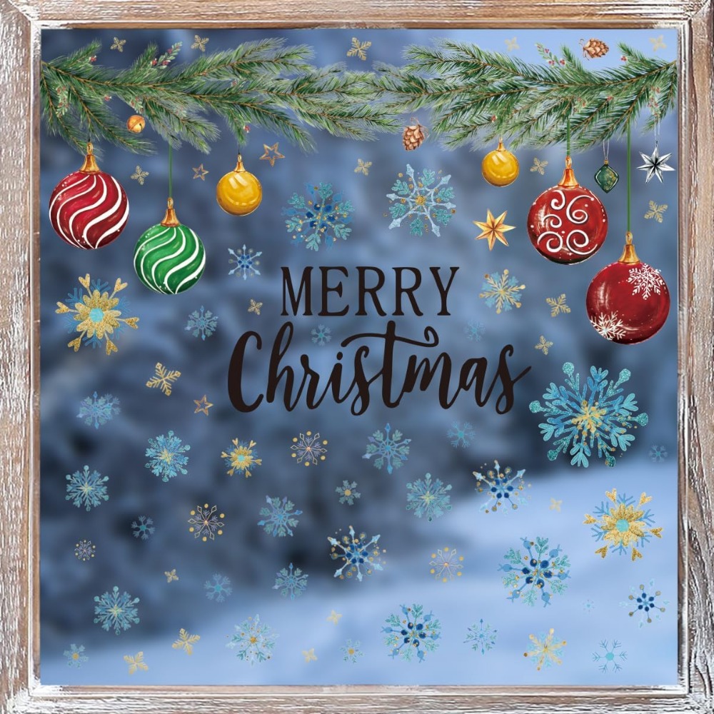 221 PCS Christmas Window Cling - Snowflake Window Decal recensie en prijs