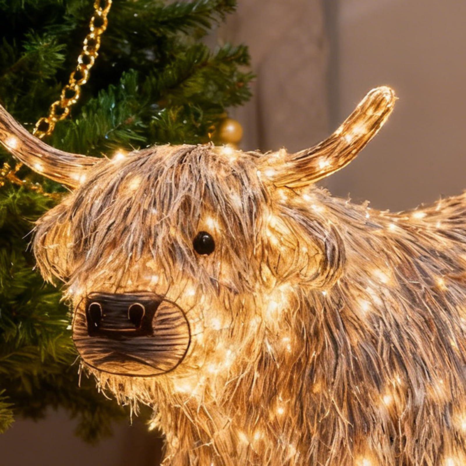 Cow Figurine Light Up 11 Inch  - Christmas Lights Outdoor recensie en prijs