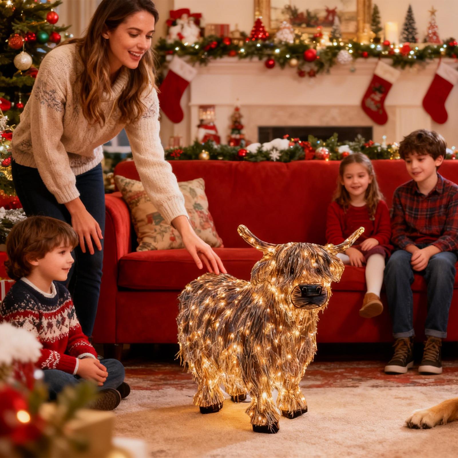 Cow Figurine Light Up 11 Inch  - Christmas Lights Outdoor recensie en prijs
