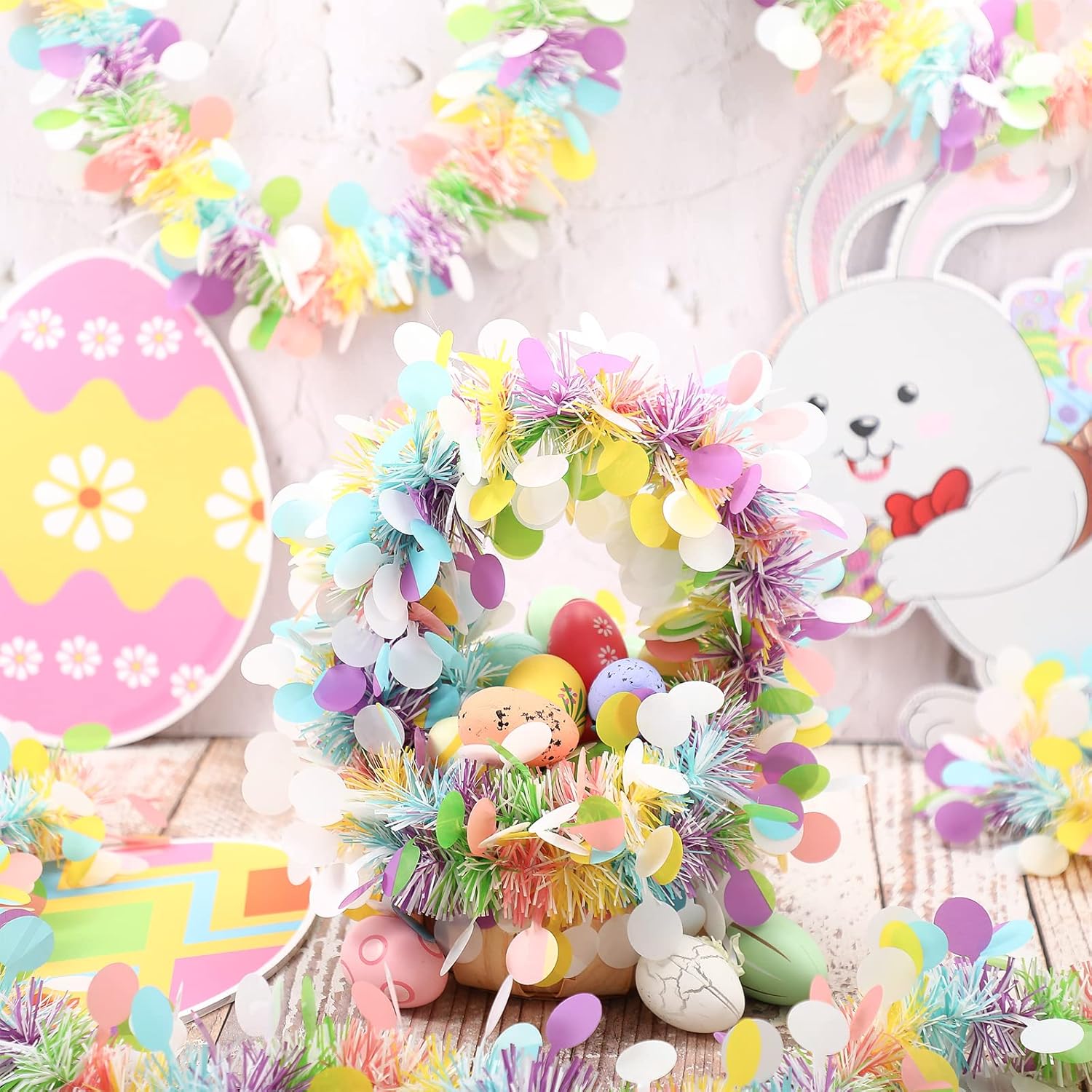Easter Garland Decor 2PCS Glit - Tinsel Garland Decoration recensie en prijs