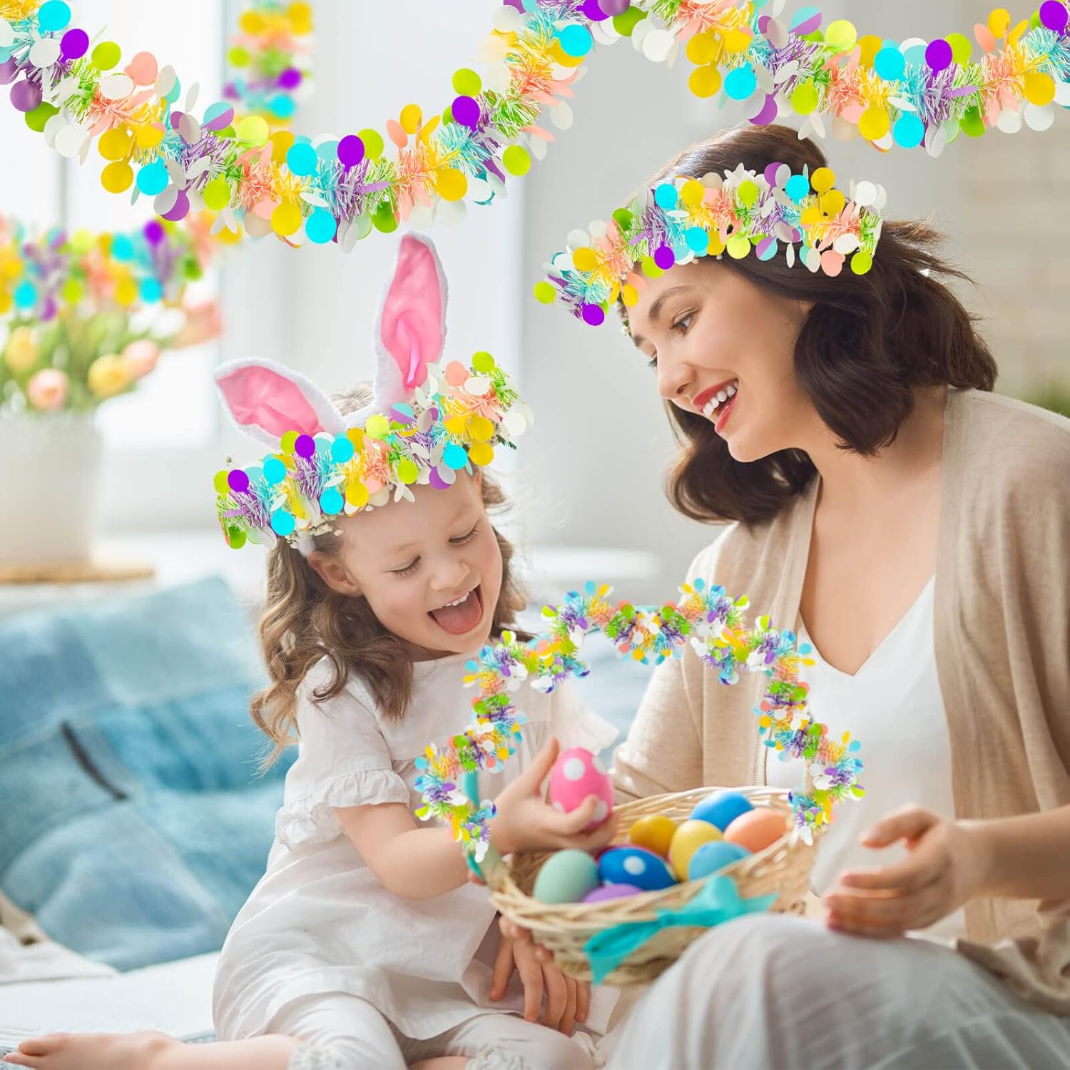 Easter Garland Decor 2PCS Glit - Tinsel Garland Decoration recensie en prijs