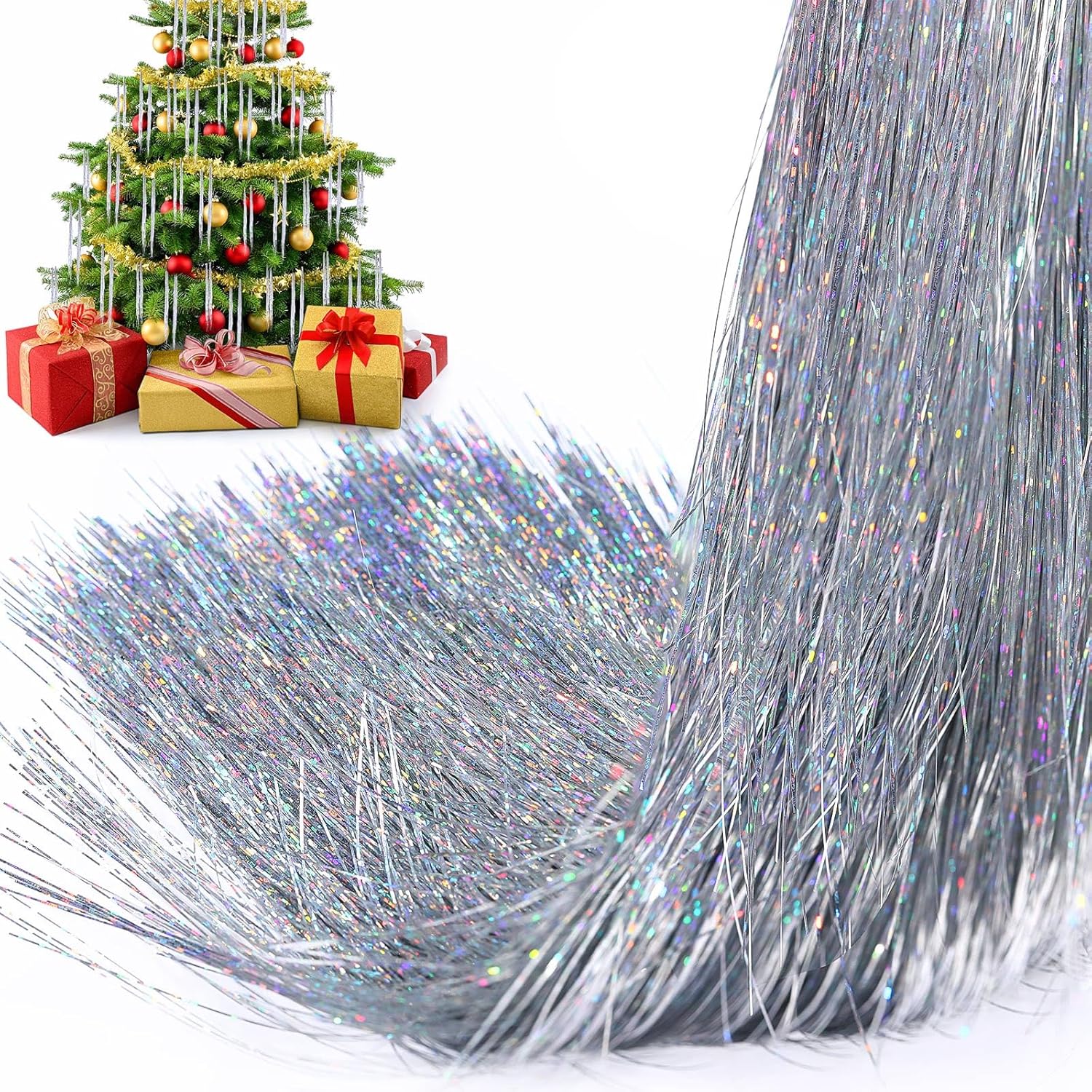 3000 Strands Icicles Iridescen - Tinsel Garland Decoration recensie en prijs