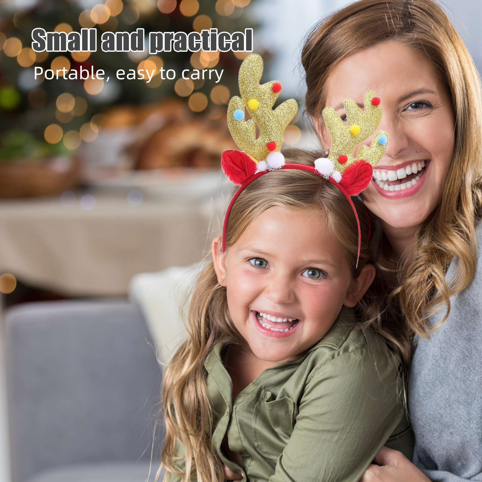 2Pcs Christmas Headband Reinde - Reindeer Antlers Headband recensie en prijs