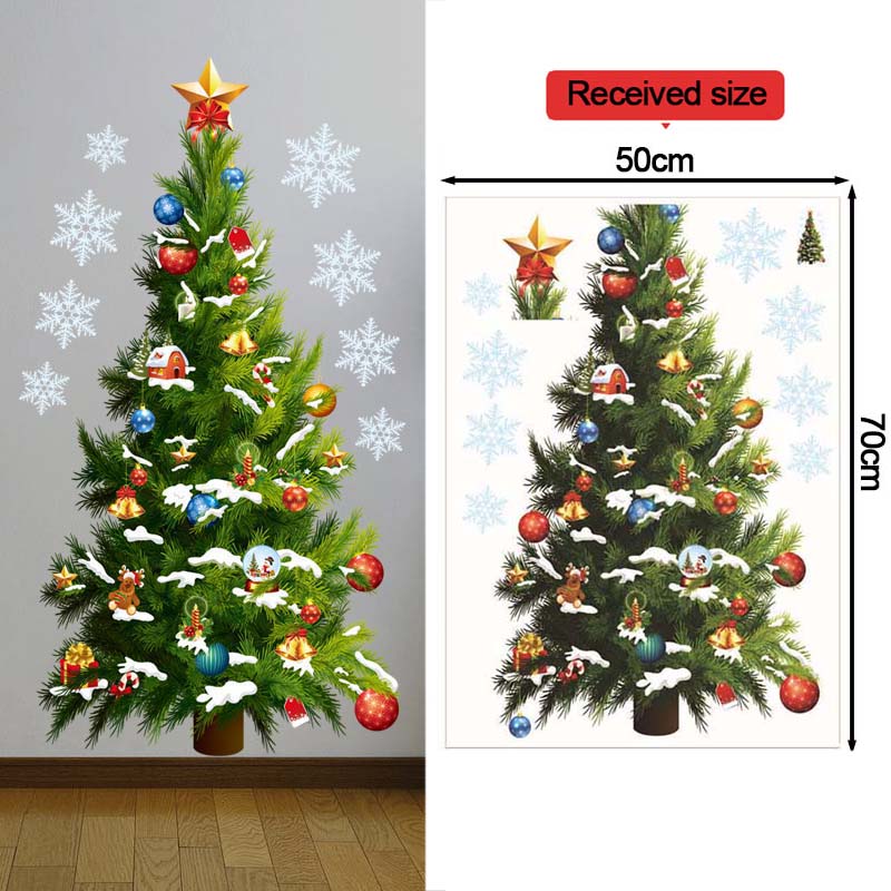 Christmas Tree Wall Stickers G - Snowflake Window Decal recensie en prijs