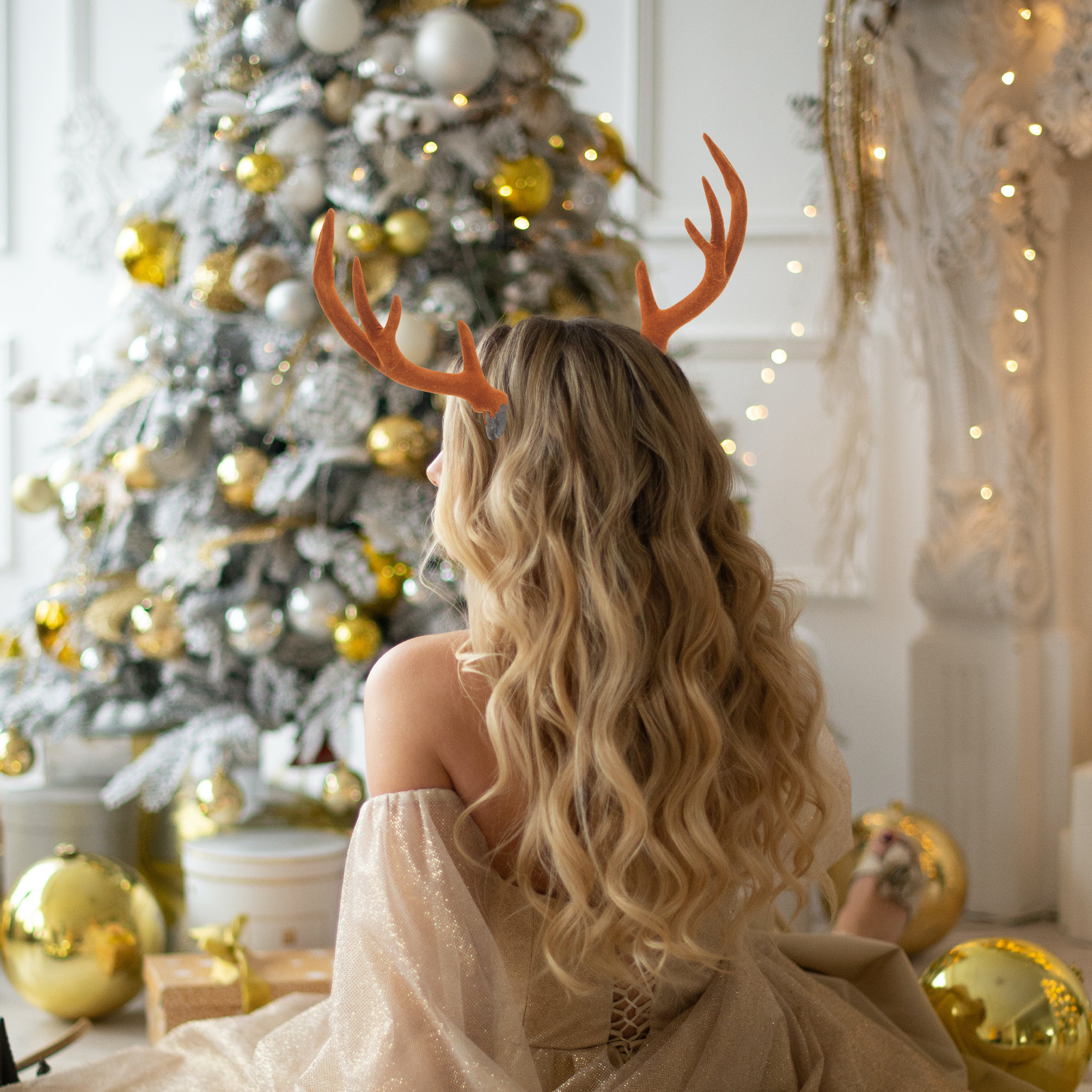 17CM Brown Reindeer Antlers Si - Reindeer Antlers Headband recensie en prijs