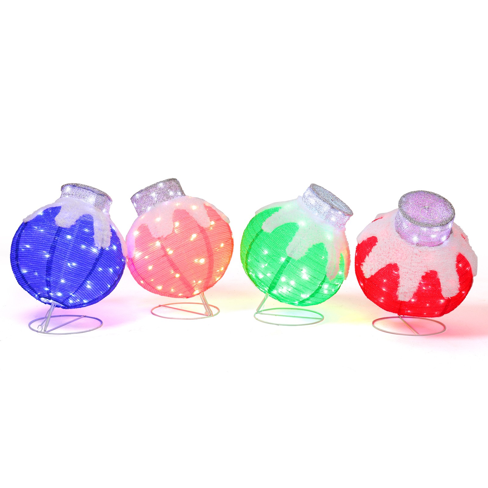 Set of 4 Christmas Lighted Bal - Ornament Ball Set recensie en prijs