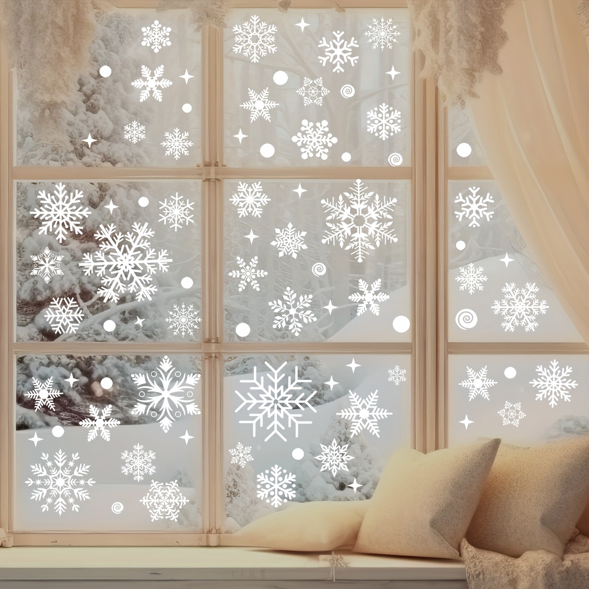 137Pcs Winter Snowflake Static - Snowflake Window Decal recensie en prijs