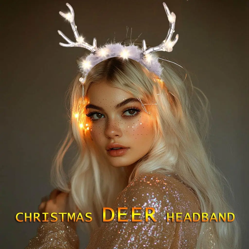 Glowing Clear Christmas Deer F - Reindeer Antlers Headband recensie en prijs