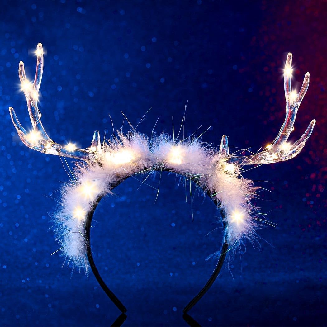 Glowing Clear Christmas Deer F - Reindeer Antlers Headband recensie en prijs
