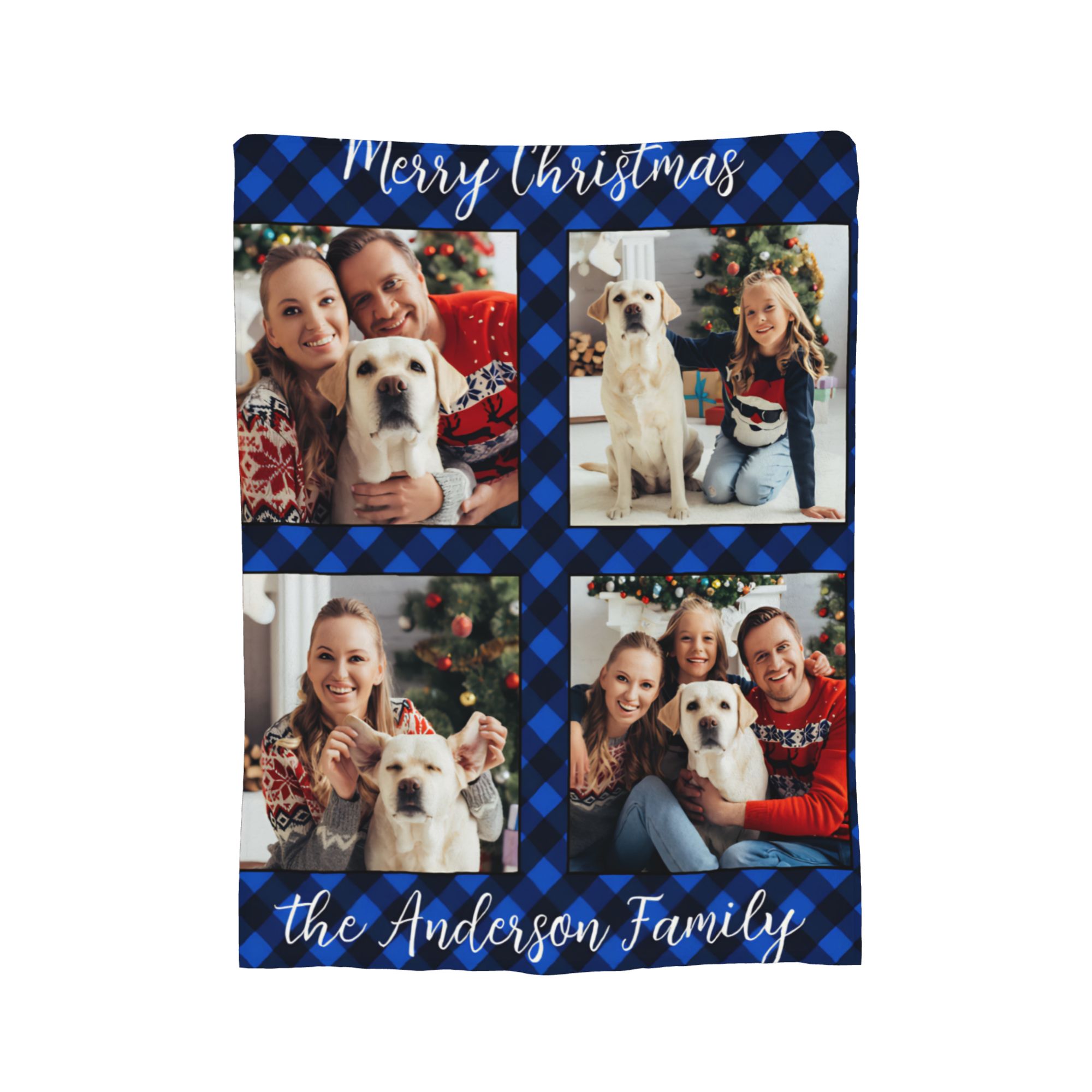 Family 4 Pictures Personalized - Christmas Throw Blanket recensie en prijs