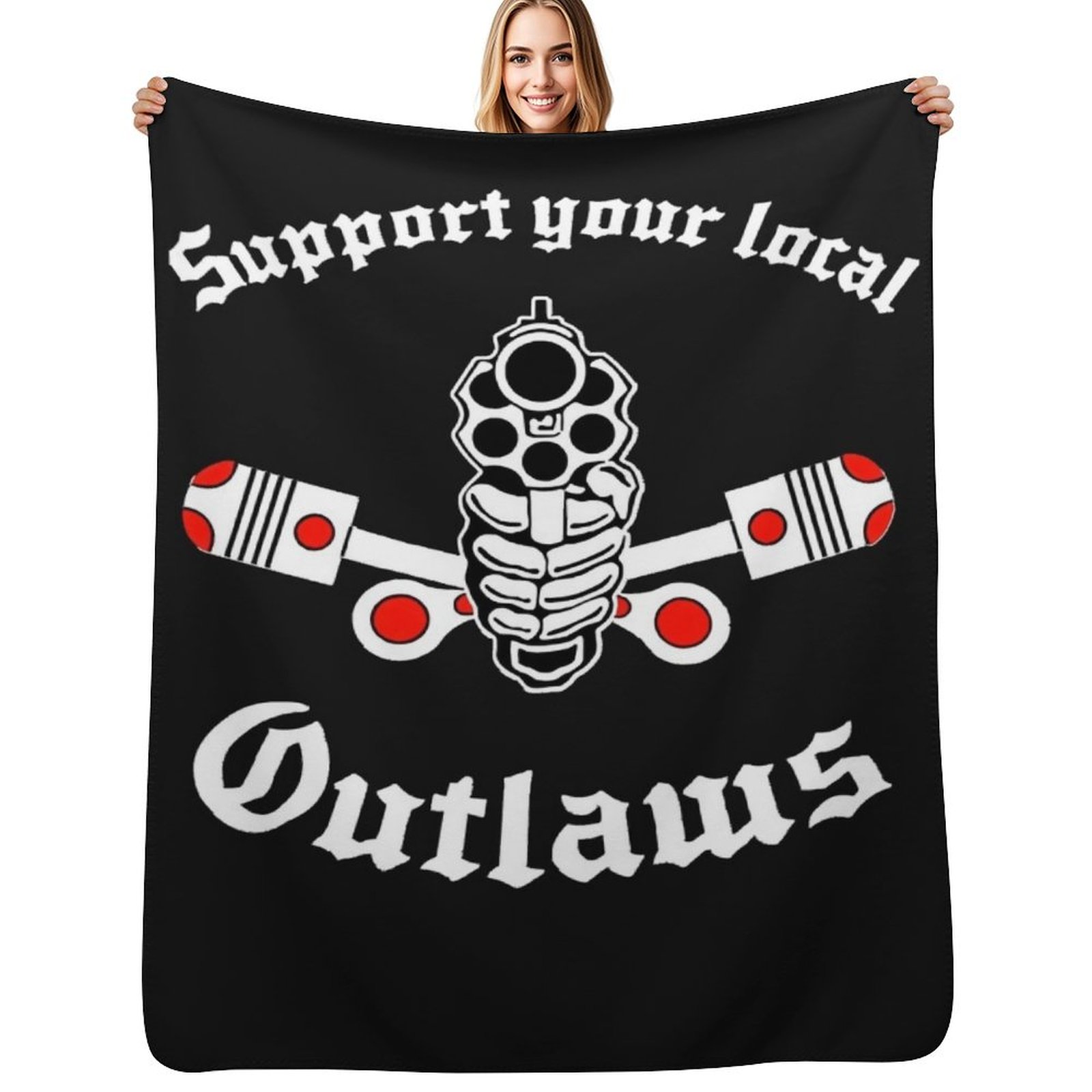 Outlaw mc Support Gift Hallowe - Christmas Throw Blanket recensie en prijs
