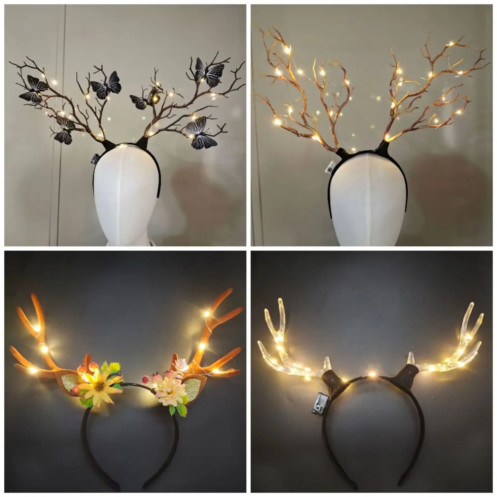 Women Girls Light Up Glowing R - Reindeer Antlers Headband recensie en prijs