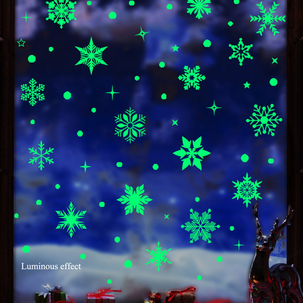Colorful Luminous Snowflakes W - Snowflake Window Decal recensie en prijs