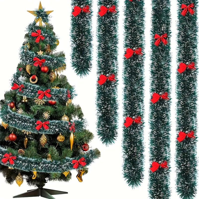Christmas Bow Tinsel Ribbons G - Tinsel Garland Decoration recensie en prijs