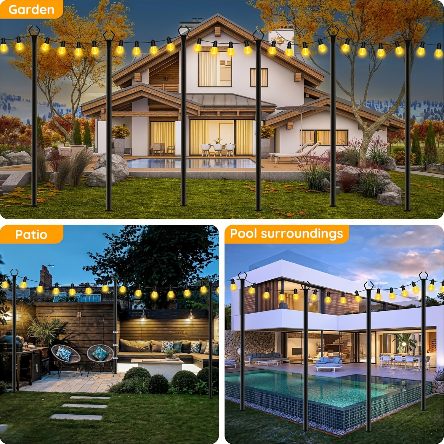 6/4/2 Pack 8.9Ft Heavy Duty Me - Christmas Lights Outdoor recensie en prijs