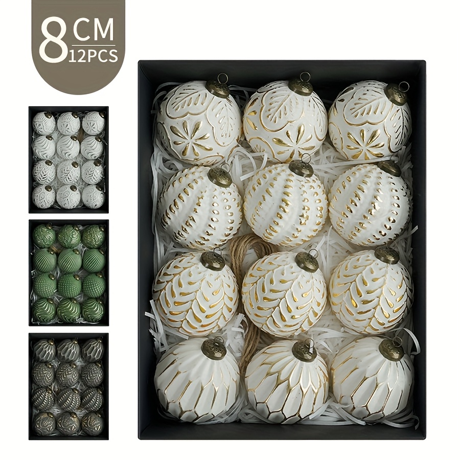 12PC 8cm Antique Plastic Chris - Ornament Ball Set recensie en prijs