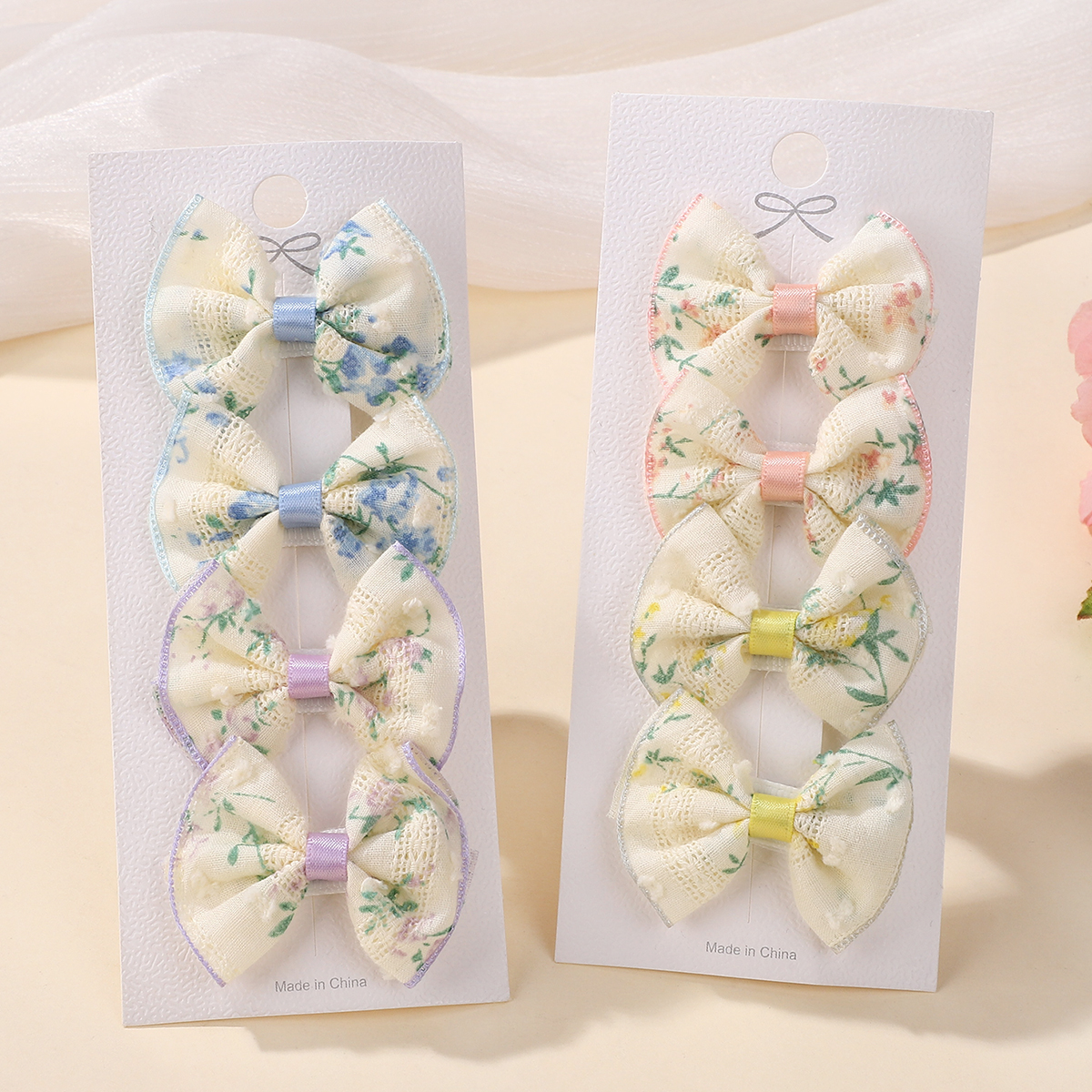 4pcs Cute Printing Bow Hair Cl - Ribbon Bow Gift recensie en prijs