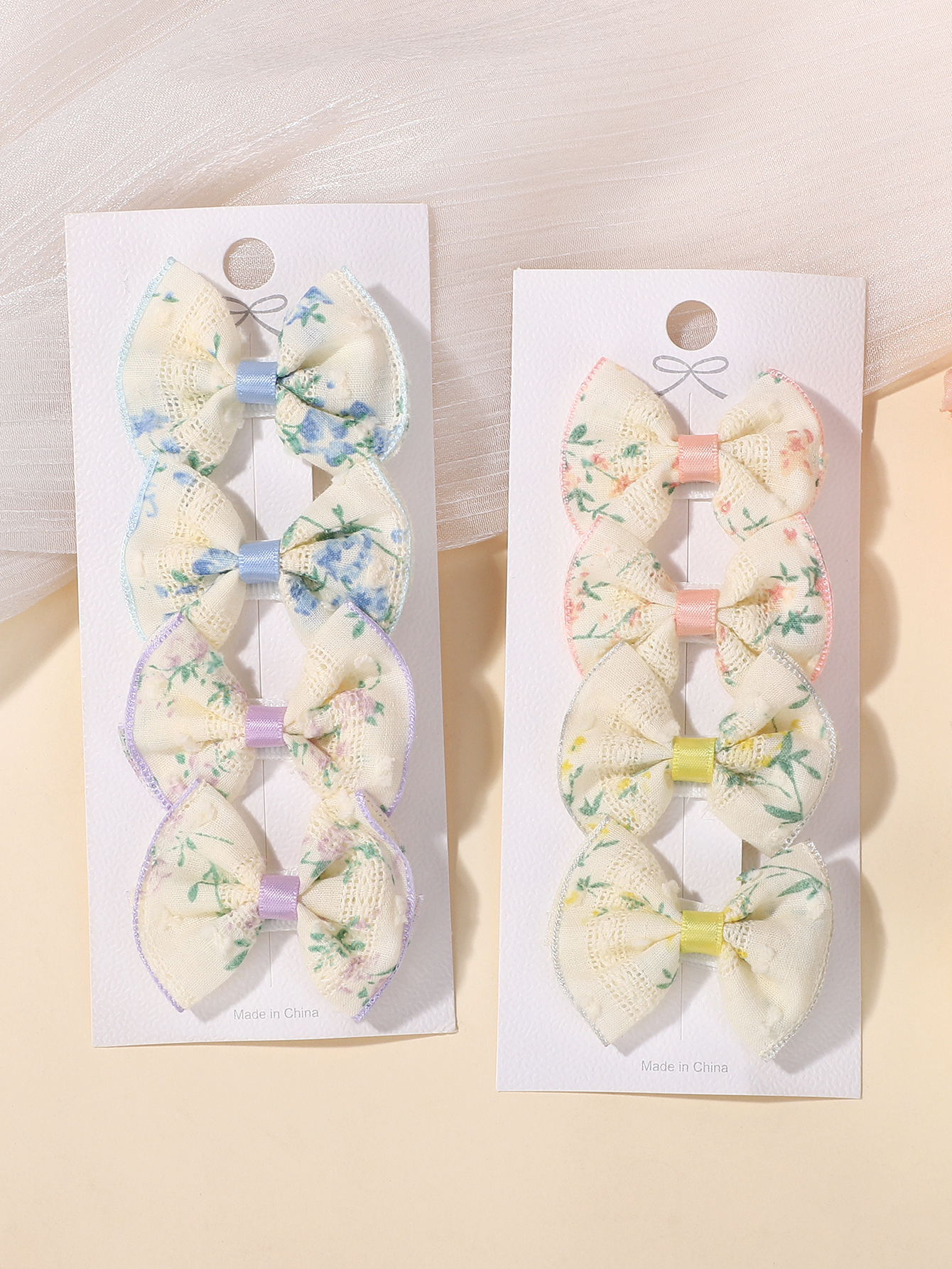 4pcs Cute Printing Bow Hair Cl - Ribbon Bow Gift recensie en prijs