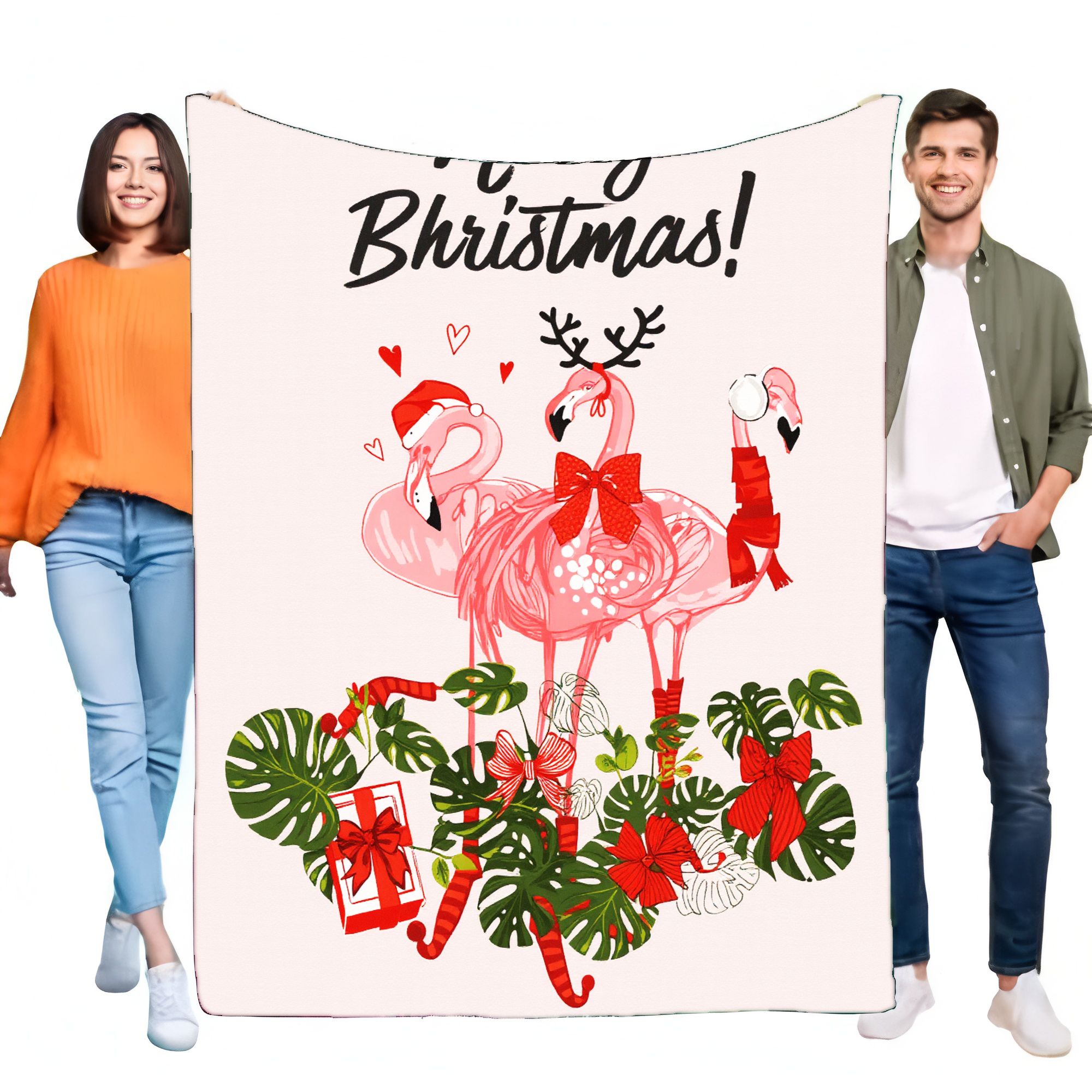 Cozy Holiday Flamingo Blanket  - Christmas Throw Blanket recensie en prijs