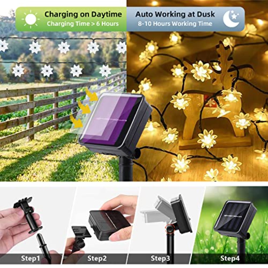 Solar Flower String Lights Out - Christmas Lights Outdoor recensie en prijs