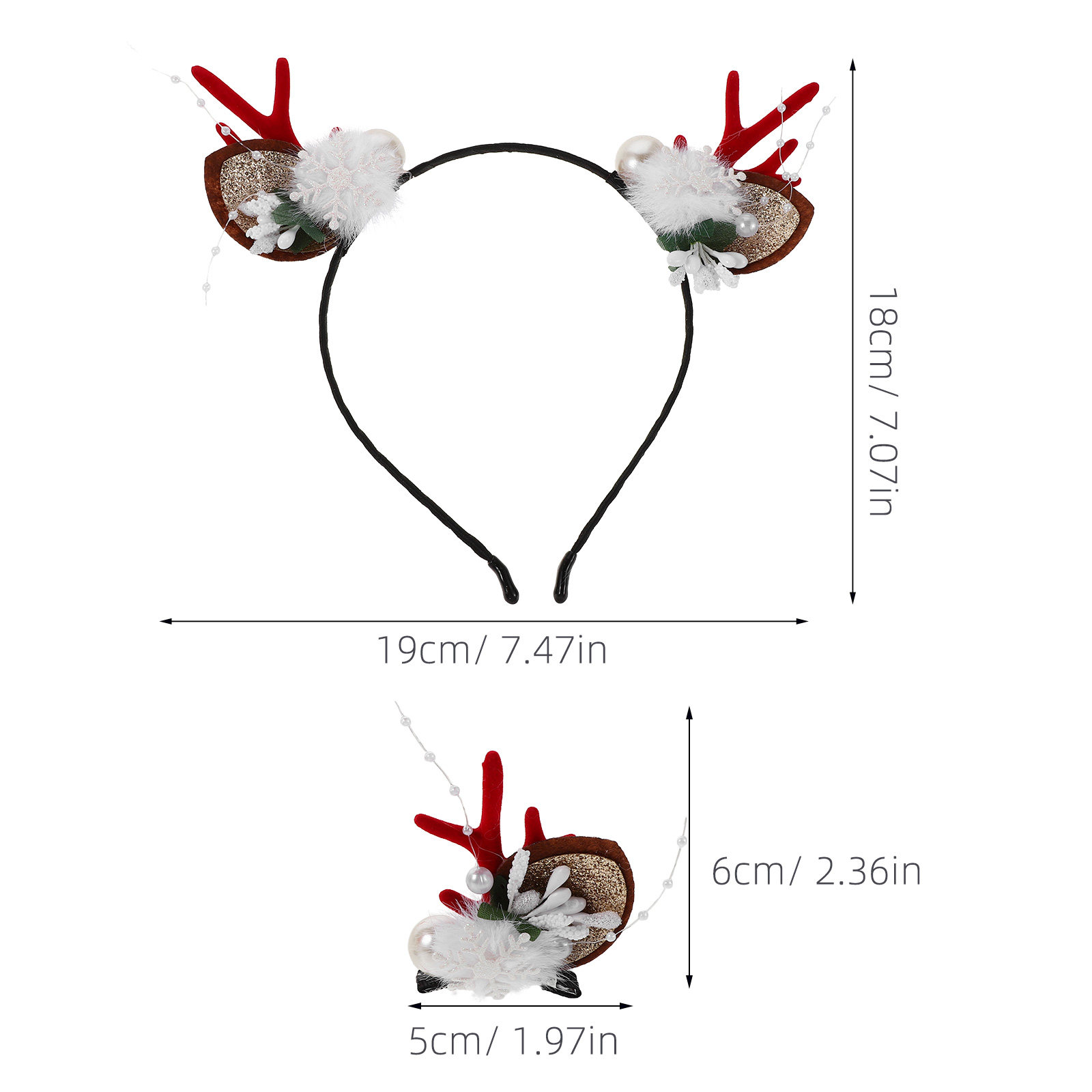 4Pcs Christmas Reindeer Antler - Reindeer Antlers Headband recensie en prijs