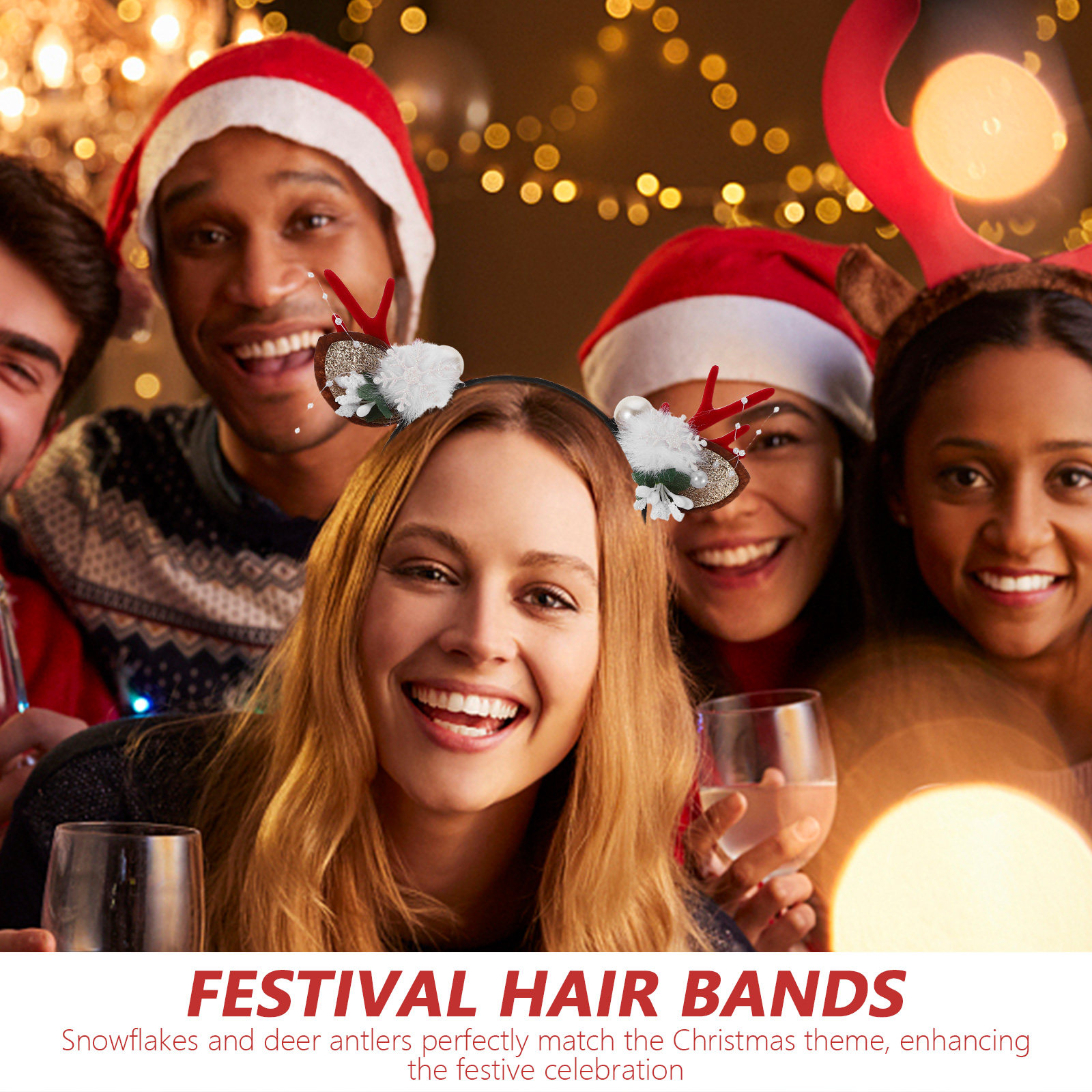 4Pcs Christmas Reindeer Antler - Reindeer Antlers Headband recensie en prijs