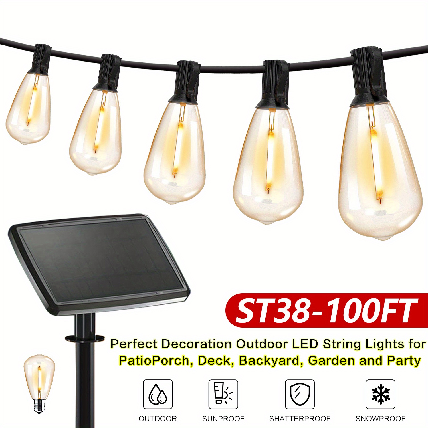 50/100 Ft Solar Outdoor String - Christmas Lights Outdoor recensie en prijs