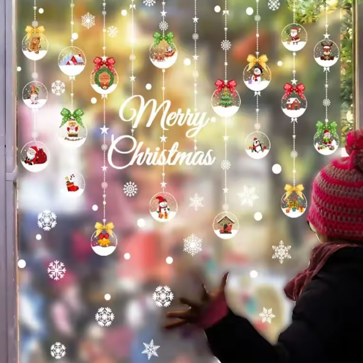1PC - Merry Christmas Window S - Snowflake Window Decal recensie en prijs