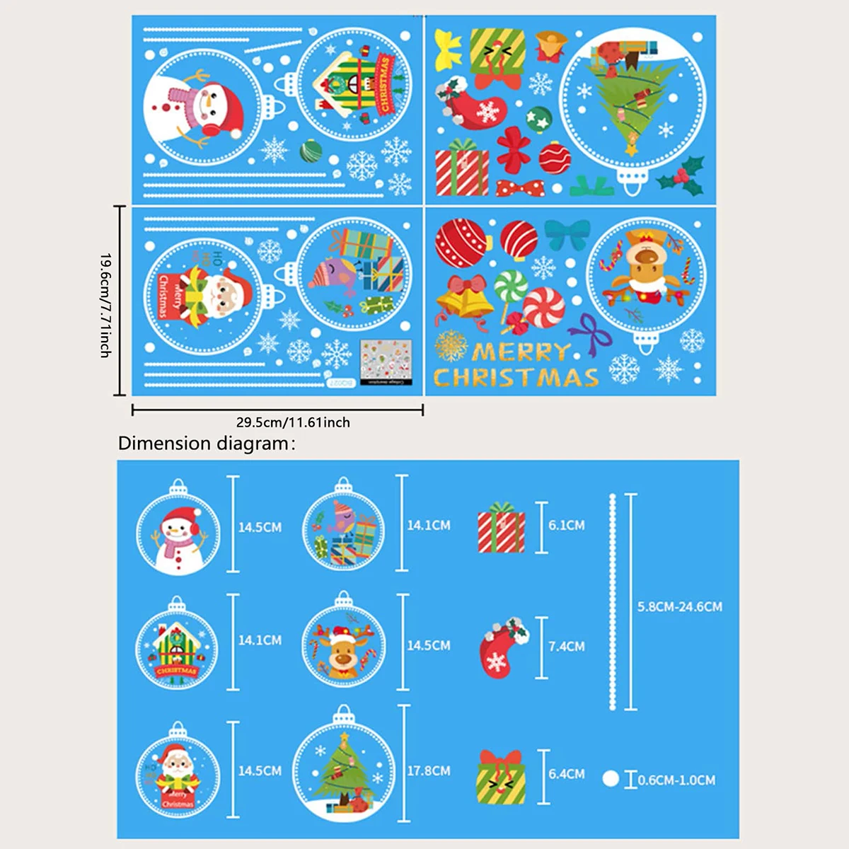 1PC - Merry Christmas Window S - Snowflake Window Decal recensie en prijs