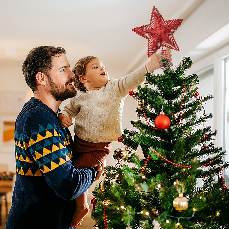 22cm Glitter Christmas Tree To - Star Tree Topper recensie en prijs