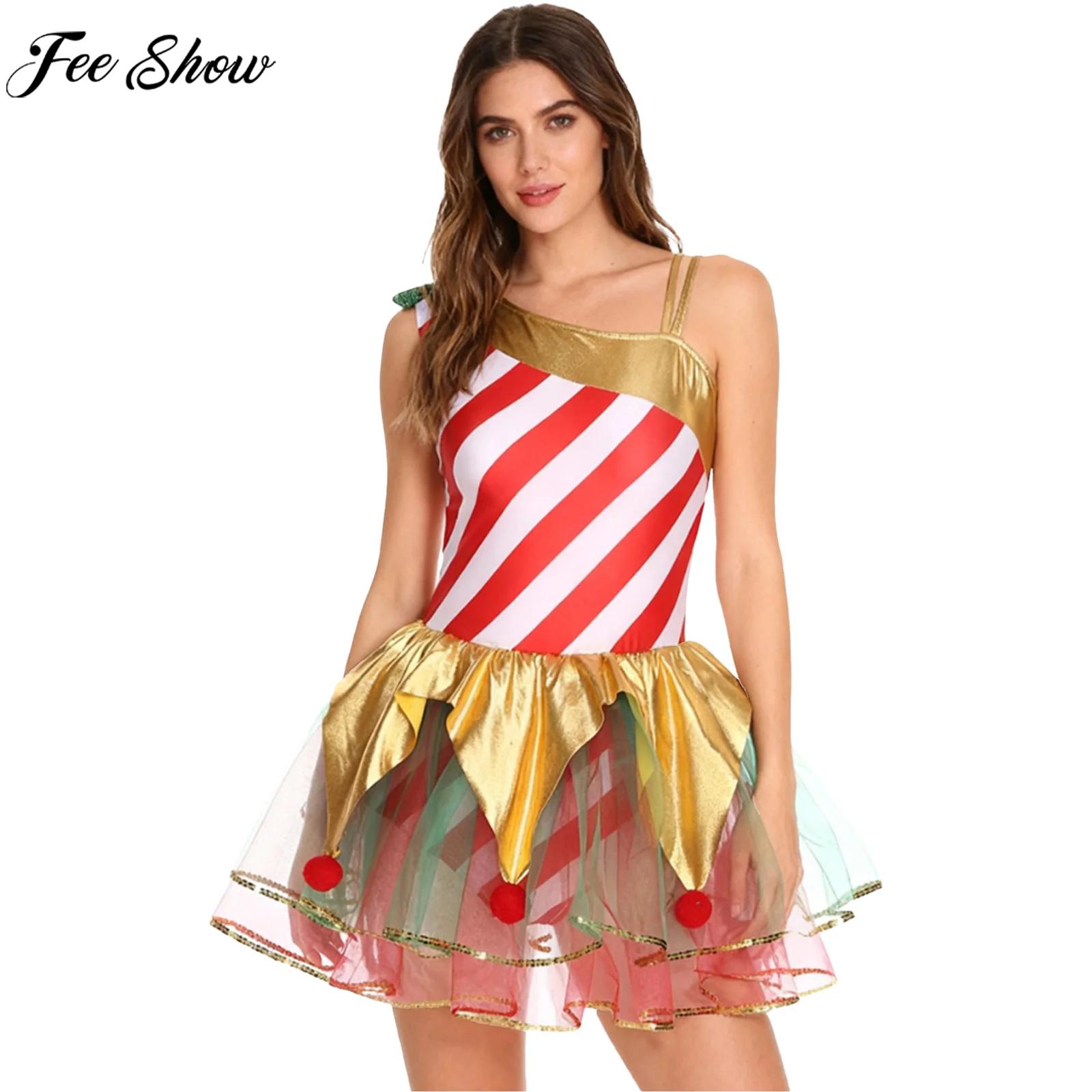 Women Christmas Candy Cane Dre - Elf Costume Christmas recensie en prijs