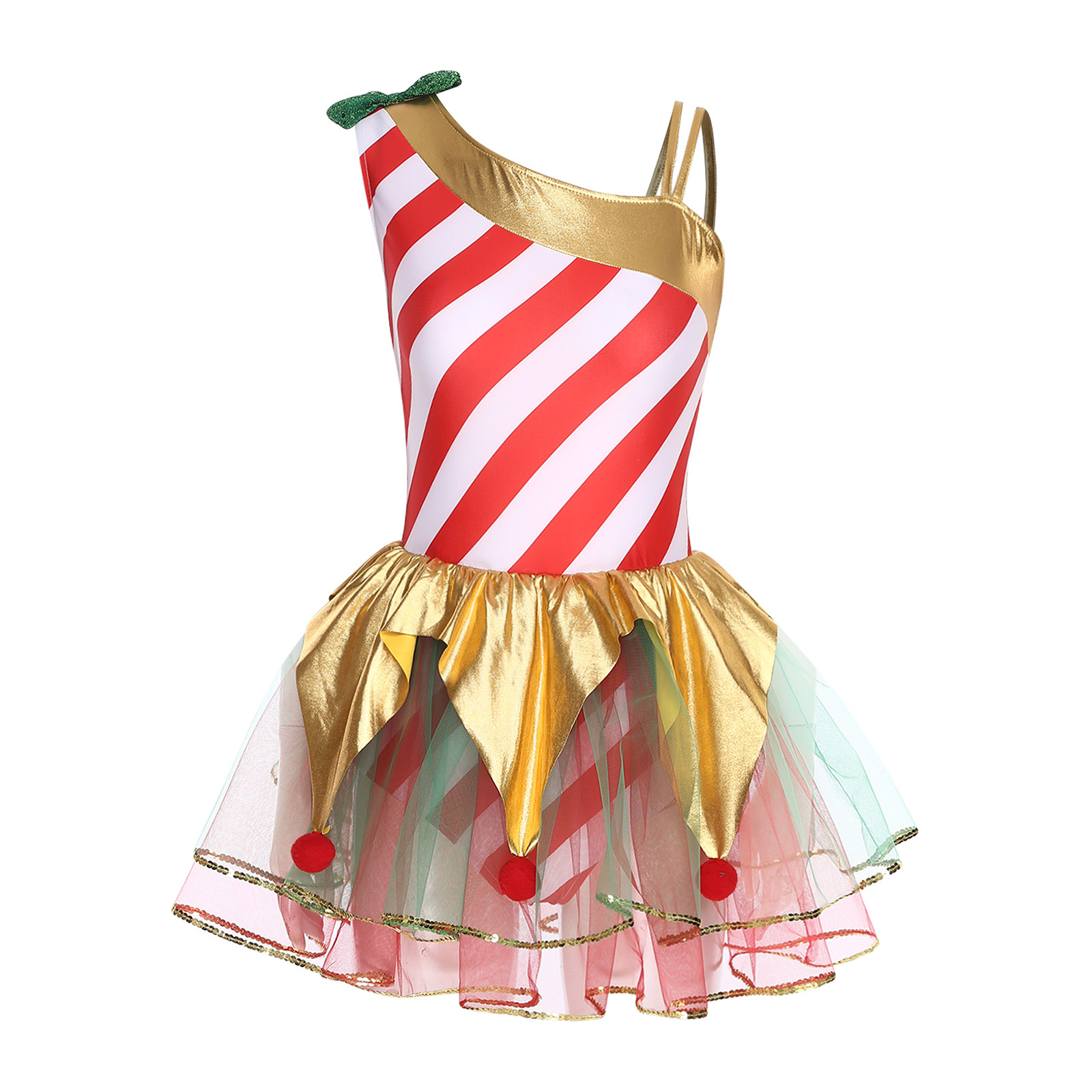 Women Christmas Candy Cane Dre - Elf Costume Christmas recensie en prijs
