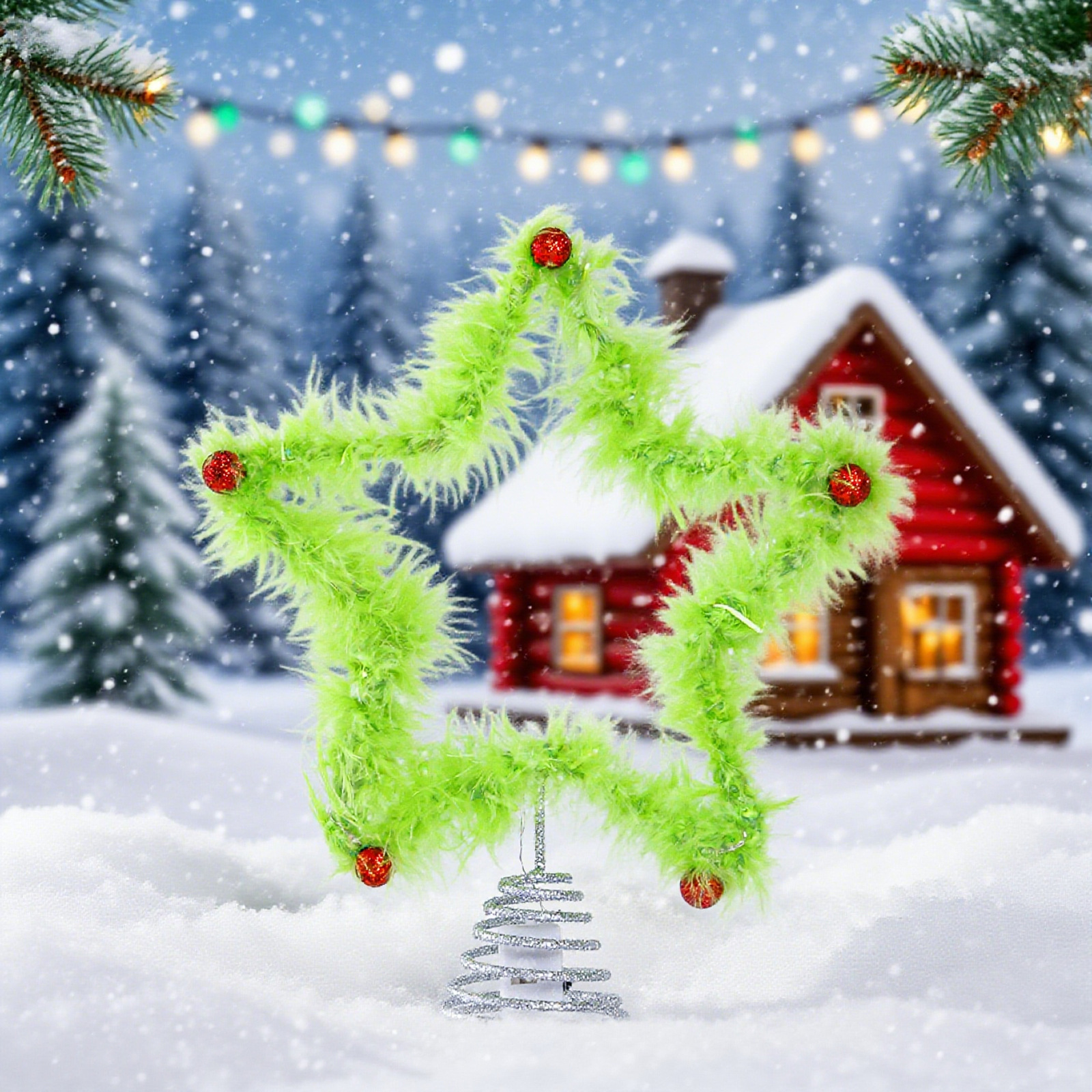 Christmas Fuzzy Grinch Star Tr - Star Tree Topper recensie en prijs