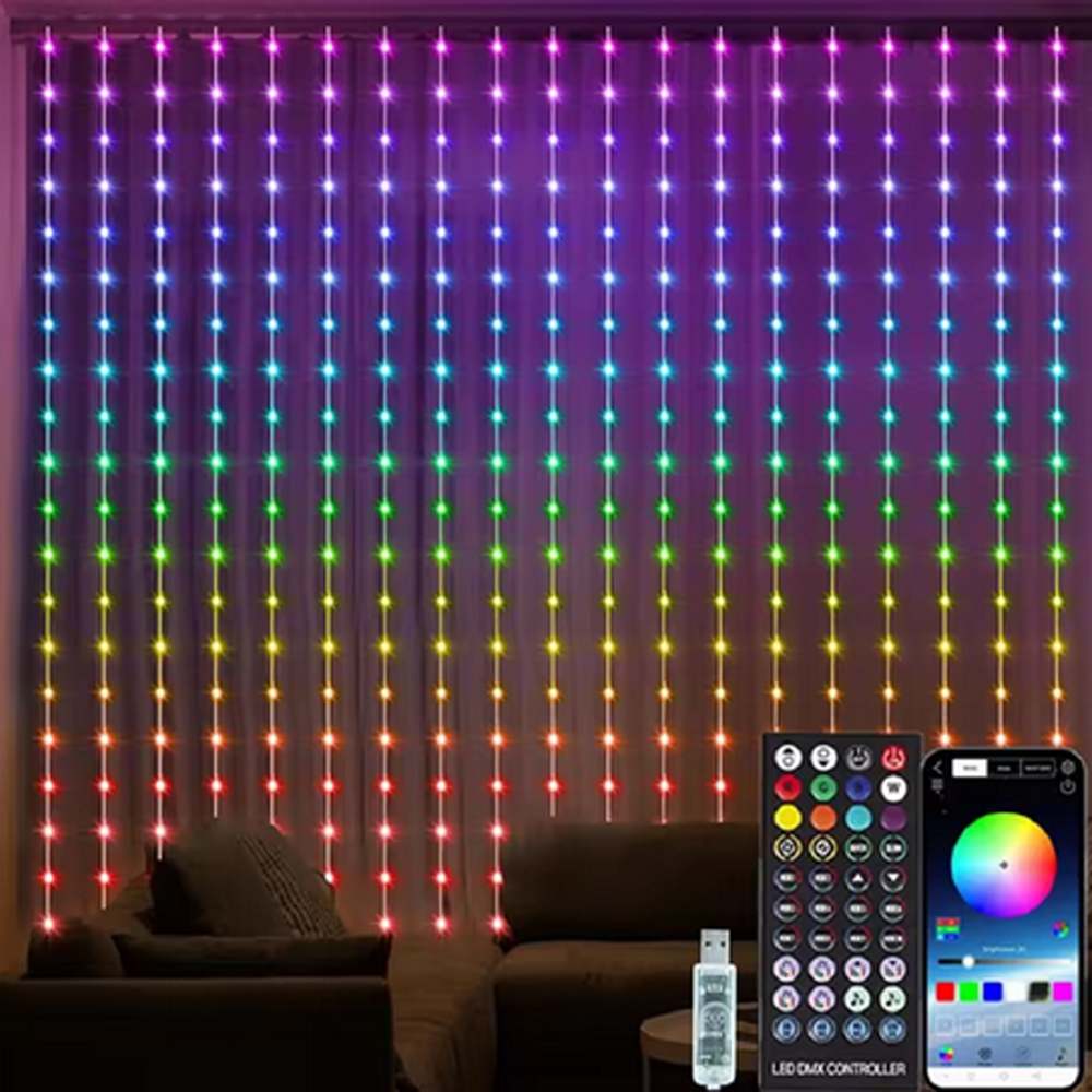 3M RGB Smart LED Curtain Light - Christmas Lights Outdoor recensie en prijs