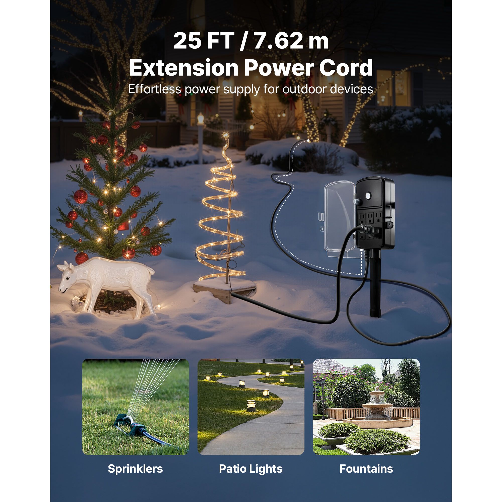 Outdoor Power Stake 25FT Exten - Christmas Lights Outdoor recensie en prijs